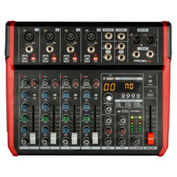 Proel PLAYMIX8 mixer audio 8 canali con effetti voce, ingresso USB e modulo Bluetooth integrato. 2