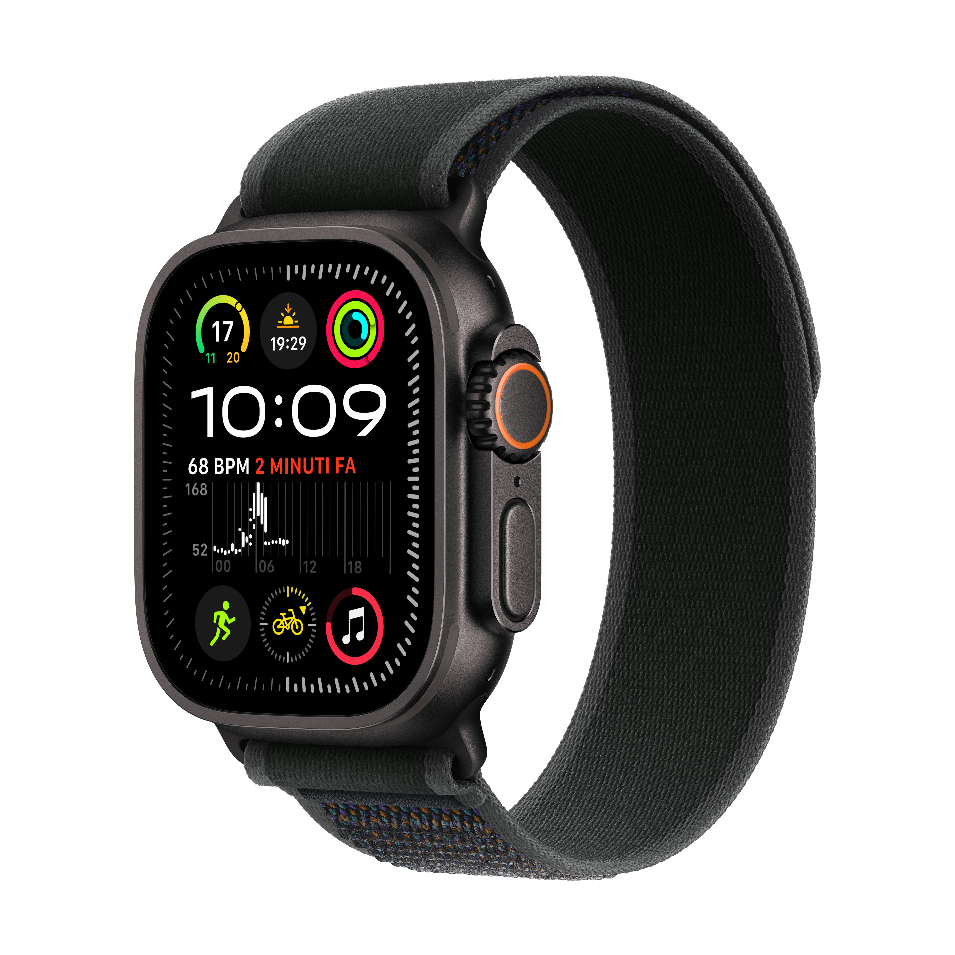 Apple Watch Ultra 2 GPS + Cellular 49mm Cassa Titanium Black con Black Trail Loop - M/L