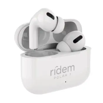 Ridem POLAR7 auricolari Bluetooth 5.2 con custodia ricaricabile di colore White 4